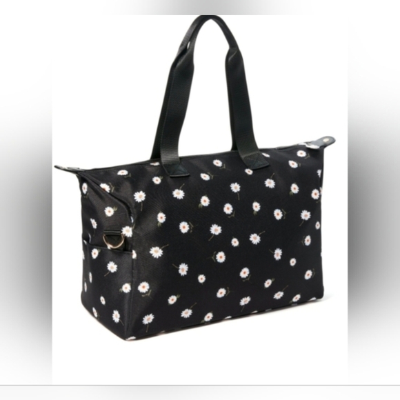 Alice + Olivia Handbags - Alice + Olivia Black Daisy Floral Duffle Bag